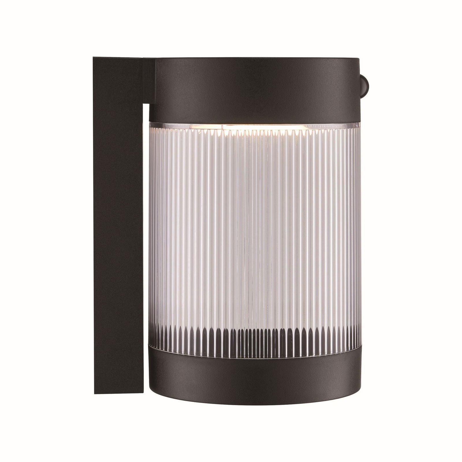Coupar buitenwandlamp op zonne-energie, zwart, kunststof, IP44